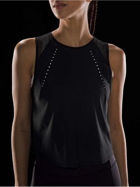 lululemon athletica black sleeveless performance tank with reflective size S/6